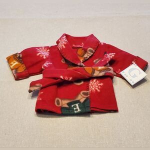 Vintage Lee Middleton Doll Fleece Robe Snowflake Bear Outfit